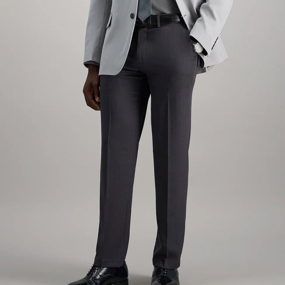 HAGGAR Straight Fit Charcoal Dress Pants 40x30‎